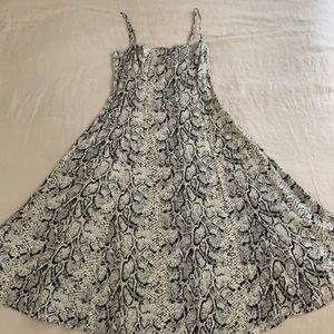 Reformation Tea Length Snake Print Dress. Size 6. Worn Once Like New.